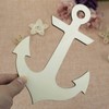 Anchor Shape Hanging Wood Unfinished Wood with Twines DIY Craft