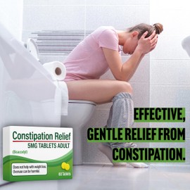 Constipation Relief for Adults Kit - 5mg Laxatives for Constipation x 60 Tablets Including Handy Wilosc Relief & Prevention Guide