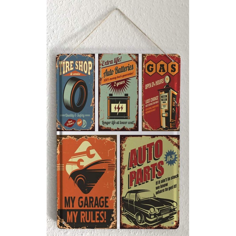 Tin Sign Metal Wall Plaque PosterVintage Car Auto parts