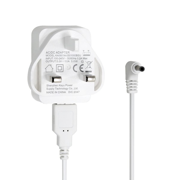 Dreamegg Power Adapter 5V, 1.0A for D1 Dreamegg White Noise Machine, Sound Machine (White)