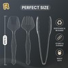 18 Pcs Clear Plastic Serving Utensils - 6 Clear Plastic