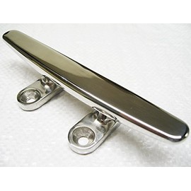 Stainless Steel Boat Cleat Open Base 100MM (4 Inch 4 Hole Docking Low Flat Marine Boat Deck)