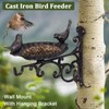JUXYES Wall Mount Birds Feeder with Hanging Bracket, Heavy Duty