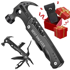 VEITORLD Gifts for Dad Men, Cool Dad Birthday Gifts Ideas for Men Grandpa Papa from Daughter Wife Son, BEST DAD EVER Gift, All in One Survival Tools Hammer Multitool, Camping Hunting Hiking Presents