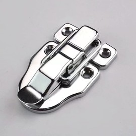 6 Pack Vintage Style Box Toggle Latch Antique Metal Duck Bill Hasp Lock for Jewelry Box Cabinet Small Wooden Box Plain Box Craft Vintage Style Box (Silver Without with Padlock Hole)