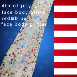 MEICOLY Red Face Glitter,Halloween Hair Glitter Gel,Stocking Stuffers for Christmas,Sparkling Glitter Face Paint,Festival Rave Accessories Glitter Makeup,Mermaid Body Glitter Gel for Women Kids