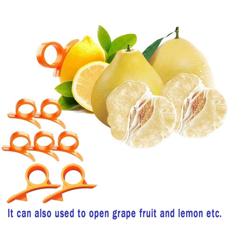 Orange Citrus Peelers, 13pcs Plastic Orange Peeler，2pcs Grapefruit Peeler. Lemon