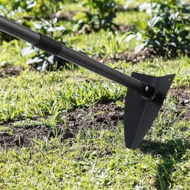 Tenusrnop® Hoe 60" Long Handle Heavy Duty Manual Weeder Gardening Hand Tools for Weeding, Digging, Loosening Soil, Triangle Shape Hoe Gardening Weeding Tool