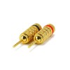 Monoprice 1 Pair of Gold Plated Speaker Pin Plugs, Closed