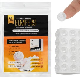 Yijieww Self Adhesive Cabinet Door Bumpers, Sound Dampening Cabinet Door Bumpers, Cabinet Pads for Cabinet Doors, Drawers, Glass Tops, Picture Frames, Cutting Boards (100P)