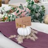 Kate Aspen White Pumpkin Place Card Holders - Set of
