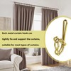 100pcs Brass Curtain Hooks,Heavy Duty Metal Metal Drapery Curtain Hooks,Metal