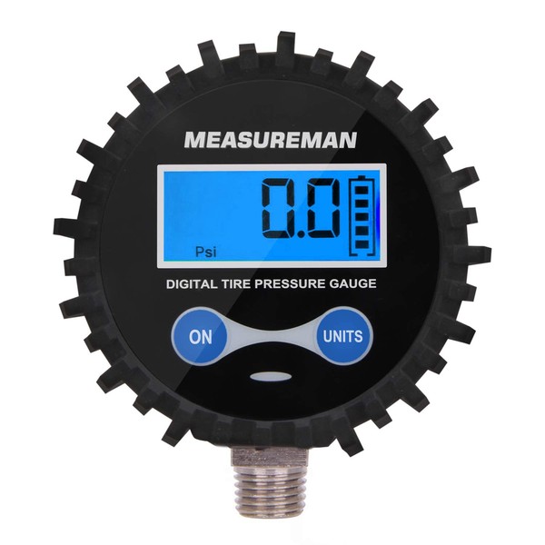 MEASUREMAN 2-1/2" Dial Size Digital Air Pressure Gauge with 1/4''