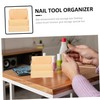 BIUDECO Nail Tool Storage Box Double Makeup Organizer for Desk