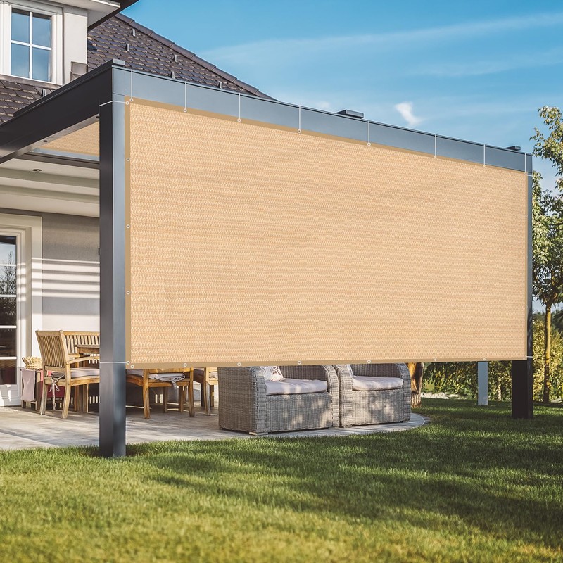 VICLLAX 90% Shade Fabric Sun Shade Cloth with Reinforced Grommets,