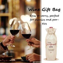 First Time Grandparent Announcement Gifts for Grandpa Grandma 1st Time Grandparents To Be Gifts for Papa Nana New Grandparent Gift from Son Daughter Pregnancy Announcement Grandparents Gift Wine Bags