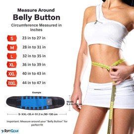 RiptGear Back Brace for Men and Women - Designed to Support Lower Back -Breathable Adjustable Anti-Skid Lumbar Support Belt (Blue, XX-Large)