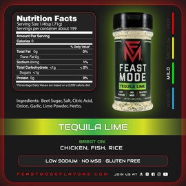 Feast Mode Flavors | Cajun Zest Pack | 2 count | 5oz seasonings | Tequila Lime | Texas Cajun | meal prep seasoning, low sodium, no msg, gluten free, low calorie, no artificial fillers, healthy flavoring