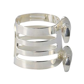 Lovermusic 29x25mm Silver Plated B-Flat Mouthpiece Ligature Clarinet Woodwind Instrument Accessories