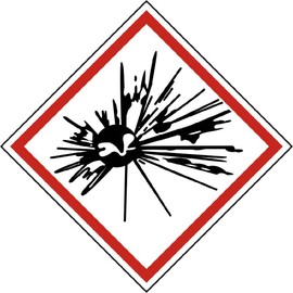 National Marker GHS202AP GHS Label, Exploding Bomb, 2 inches X 2 inches, PS Vinyl, Pak5