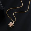 NUEAYMS Rotating Bauhinia Zircon Flower Pendant Collarbone Chain Temperament Simple