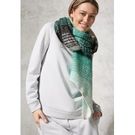 Cecil Women's Striped Scarf, Aventurine Green