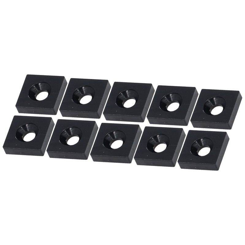 10Pcs Profile End Caps Aluminum Alloy Single Hole Cover Plate