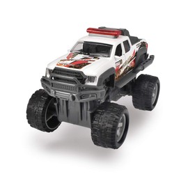 Dickie Toys Rally Monster Toy Car with Pull Back Motor Rubber Tyres Suspension 3 Supplied 1 Piece Blue Yellow or White Random 15cm