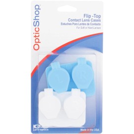 OpticShop Flip-Top Contact Lens Case, 2 Ct