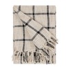 Yard Beni Check Fringed Throw