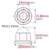 Wanyifa Titanium M6 M8 M10 Dome Head Acorn Nuts for