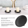 4pcs Iron Plate Candle Holder Retro Modern Round Black Matte