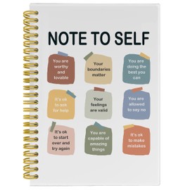 BESERH Note to Self Mental Health Self Love Journal, Mental Health Gifts, Therapy Journal for Mental Health, Therapy Notebook, Mental Health Journal for Women, Spiral Notebook 5.5x8.3 with 164 Pages