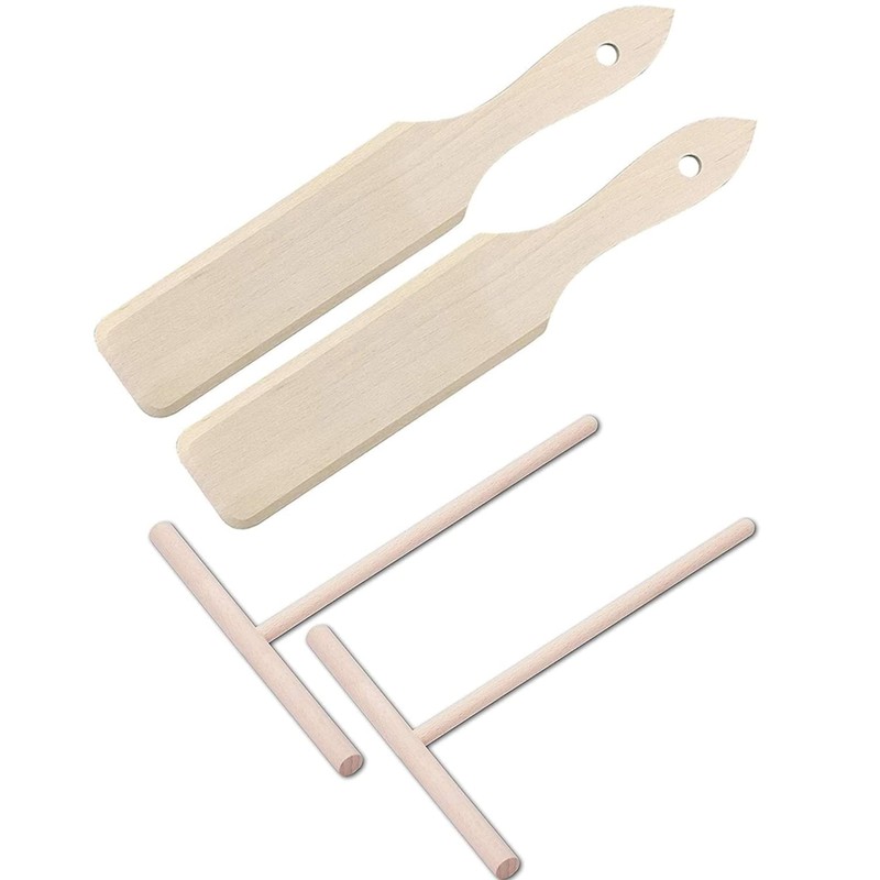 Smart-Planet Set of 2 crepe maker distributors and spatulas for