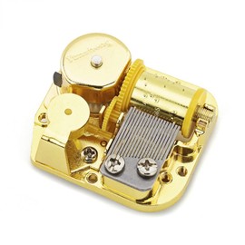 Gueiddi Music Box Mechanism, Let it go 18 Note Musical Movement Gold Clockwork Mechanism Replacement with Wind-Up for DIY Musical Boxes and Figurines (Let it go/Gold)