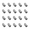 SyiXute 20 Pcs Long Rod Nut,M5 Hex Coupling Nut,Carbon Steel