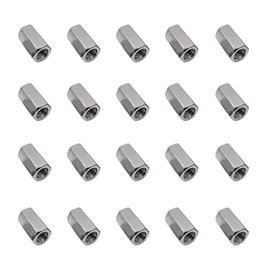 SyiXute 20 Pcs Long Rod Nut,M5 Hex Coupling Nut,Carbon Steel Long Hex Nut for Home Office Workshop Industrial Constructor and Multi Purpose Use (M5*8 * 15mm)