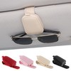 SINGARO Sunglasses Holder for Car, Leather Magnetic Buckle Sun Visor