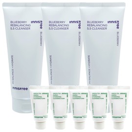 Innisfree Blueberry Rebalancing 5.5 Cleanser Large Capacity 200ml 3pcs+ / 이니스프리 블루베리 리밸런싱 5.5 클렌저 대용량 200ml 3개+