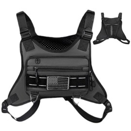 MORABLU Running Chest Bag, Men's, Women's, Large Capacity, Lightweight, Waterproof, Non-Swaying, Commuting, Climbing, Travel, Survival Game