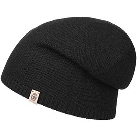 Roeckl Beanie with Cashmere Knitted Hat Wool Hat Winter Hat Long, black