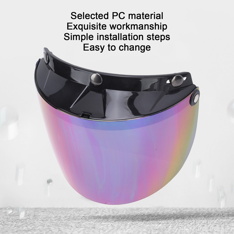 Motorcycle Helmet Lens Metal Button Removable UV Protection Adjustable Motorbike