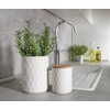 WENKO Maya Storage Tin Made of High-Quality White Ceramic with