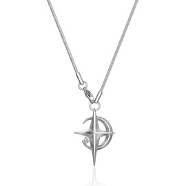 gateonse Y2k Moon Star Pendant Necklace for Men Women Stainless Steel Cool Necklaces Punk Star Necklaces Jewelry