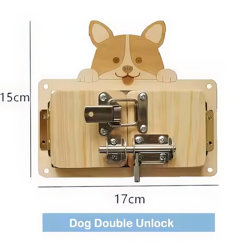 Montessori Unlock Door Latch Toy – Handmade Sensory Board Parts