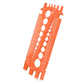 Bolt Gauge (Metric and SAE), Bolt Sizer for Quickly Sizing Nuts and Bolts, Plastic Bolt Measuring Tool, Easy to Read Bolt Size and Thread Gauge