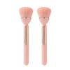Blending Makeup Brush 2-Piece Set (Pink) Powder Brush 11ea