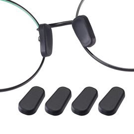 Gdnmpat Eyeglass Nose Pad Covers, Slip-on Silicone Nose Pad for Glasses, Anti-Slip Eyewear Protective Covers Nose Bridge Pads, Soft Eyeglass Repair Kit with Nose Piece Pads(Black,10 Pairs M Size)