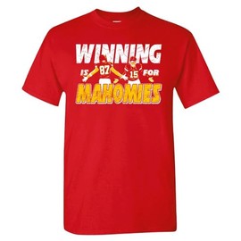 Kansas City Winning is for Mahomies Men's Tshirt for Football Fans (Red T-Shirt, S)