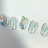 ˡᴬᴺᵀᶤˡ Summer lump glitter handmade nail tip - Short Almond